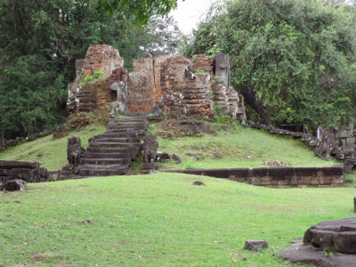 Structure (9th century c.e.) near the Bakong Temple and the moat surrounding the Temple - part of the Roluos Group, Cambodia