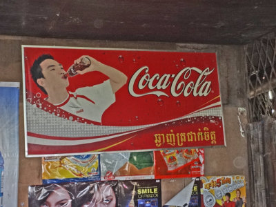 Coke is everywhere - even at the holy Angkor Wat - Siem Reap Province, Cambodia