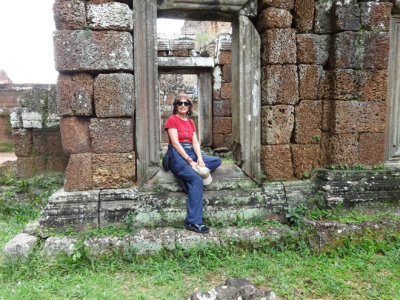 Judy at the East Mebon Temple - Angkor, Siem Reap Province, Cambodia