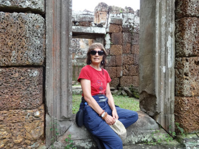 Judy at the East Mebon Temple - Angkor, Siem Reap Province, Cambodia