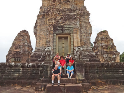 The whole group at the East Mebon Temple - Angkor, Siem Reap Province, Cambodi 