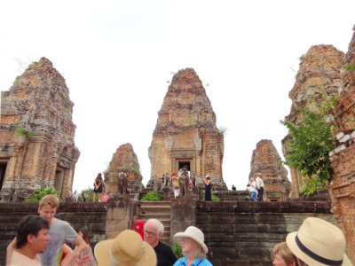Stan, Helen and Janet are in front of the East Mebon Temple - Angkor, Siem Reap Province, Cambodia 