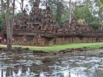 Banteay Srei - smaller in size than most of the other temples but beautifully decorated - Angkor, Siem Reap Province, Cambodia