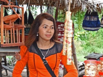 Woman who was preparing palm sugar in the previous photo - Siem Reap Province, Cambodia