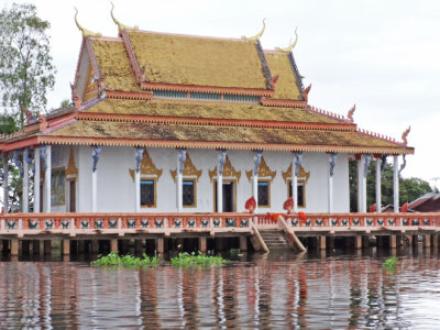 A temple in a floating village on Tonle Sap Lake - Siem Reap Province, Cambodia