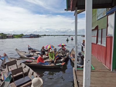 After lunch we got into these sampans to explore more of the floating village on Tonle Sap Lake, Siem Reap Province, Cambodia