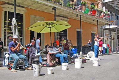 A street band in the French Quarter of New Orleans
