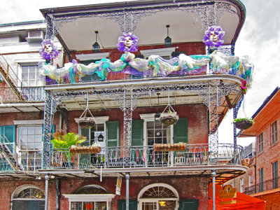 Decorative balconies in the French Quarter of New Orleans