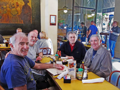 Elliott, Ken, Jerry and Richard in the Gumbo Shop in the French Quarter of New Orleans