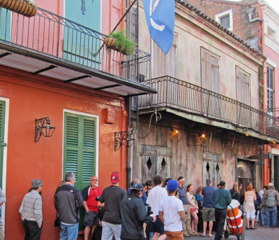 We heard a fine jazz group at Preservation Hall (light colored building) in the French Quarter of New Orleans