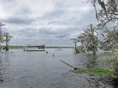 Floating hotel (no longer open) on Lake Martin in southwestern Louisiana