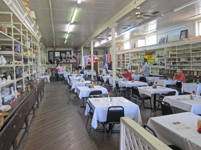 Inside the Old Country Store Restaurant (Mr. D's) on Highway 61 in Lorman, southern Mississippi - we ate lunch here