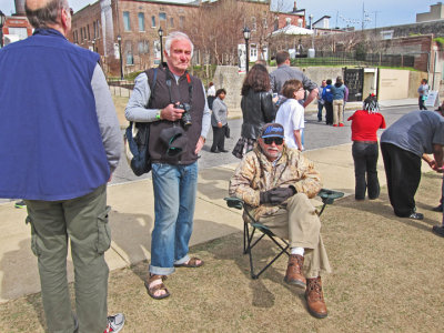 Elliott and Tom (Ken facing away) at the reopening ceremony of the National Civil Rights Museum at the Lorraine Motel