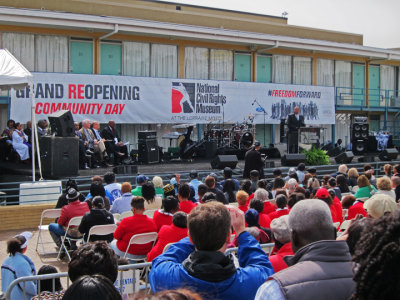 Tavis Smiley - master of ceremonies at the reopening ceremony of the National Civil Rights Museum at the Lorraine Motel