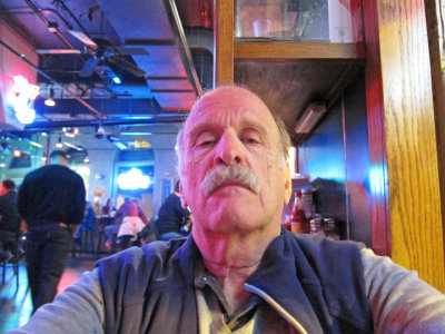 Ken's Memphis look - while we listened to music in a bar on Beale Street in Memphis, Tennessee