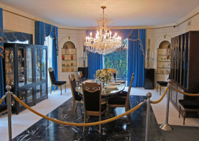 Dining room at Graceland -  Elvis Presley's home in Memphis, Tennessee