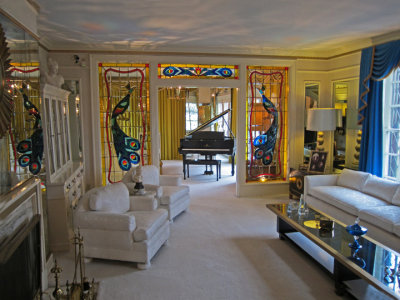 Living room at Graceland -  Elvis Presley's home in Memphis, Tennessee