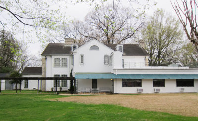 The back of the mansion at Graceland - Elvis Presley's home in Memphis, Tennessee