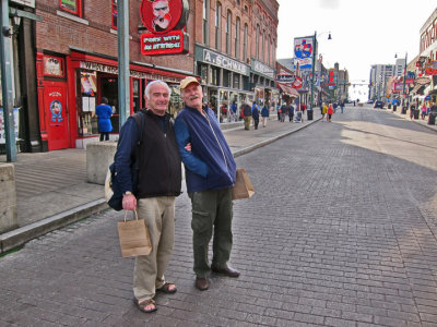 Elliott and Ken on Beale Street in Memphis Tennessee
