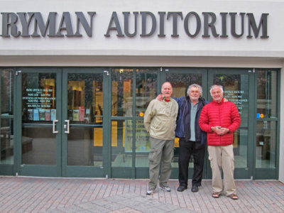 Ken, Elliott and Richard in front of Ryman Auditorium in downtown Nashville, Tennessee
