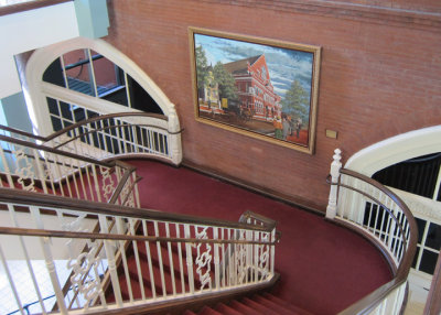 Main stairs in the Ryman Auditorium in downtown Nashville, Tennessee