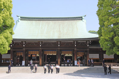 Offering Hall (haiden) - the place for worship at the Meiji Shrine 