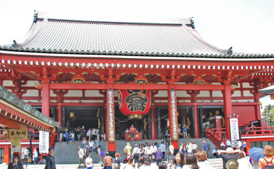 The Main Hall (hondo) of the Senso-ji Temple - Tokyo