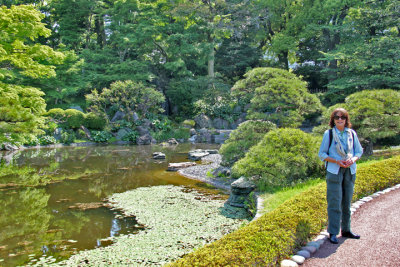 Judy in the East Garden of the Imperial Palace - Tokyo