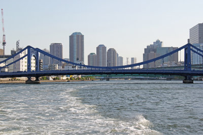 The Kiyosu Bashi Bridge on the Sumida River as seen from our water bus