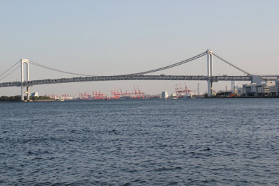 The Rainbow Bridge over the Sumida River as seen from our water bus - Tokyo