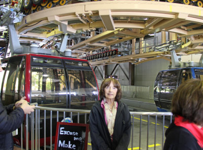  Judy at the Togendai Station of the Hakone Ropeway at Lake Ashi - to Owakudani via the Ubako Station 