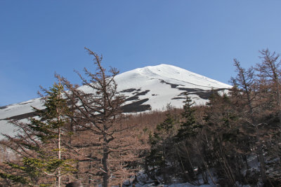 Mt Fuji as seen from the Fuji Subaru Line 5th Station - more than halfway up the side of Mt. Fuji 