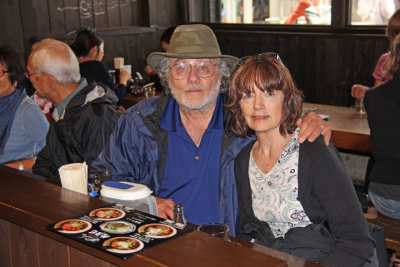 Judy and Richard - lunch in Old Town in Takayama
