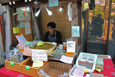 Natural ingredients sold as supplements and/or treatments at the Morning Market next to the Miyagawa River in Takayama