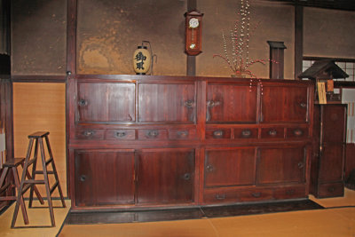 Furniture in Kusakabe Mingei-kan (Kusakable Heritage House) in Old Town, Takayama