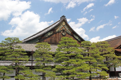 Top of entrance to Ninomaru Palace in Nijo Castle in Kyoto