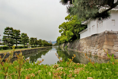 Outer wall and outer moat of Nijo Castle in Kyoto