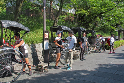 Rickshaw stand on Nene no Michi Lane -  seen while walking from Kodaiji Temple to traditional Ninen-zaka & Sannen-zaka area