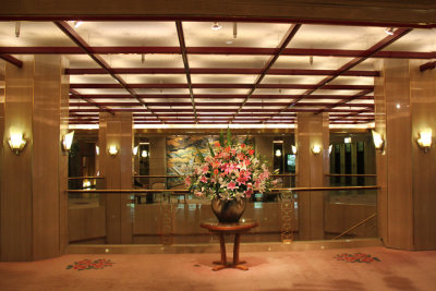 The lobby of the ANA Crowne Plaza Hotel - we stayed at this hotel in Kyoto