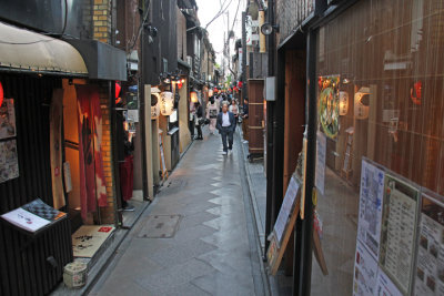 Pontocho Alley next to the Kamo River in Kyoto - one of the most atmospheric streets we saw in Japan