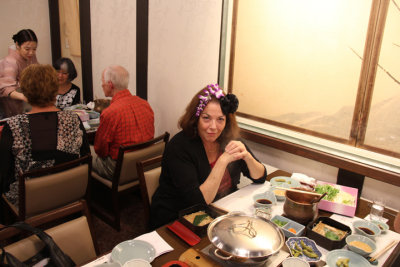 Judith at Ganko Takasegawa Nijoen (restaurant) in Kyoto
