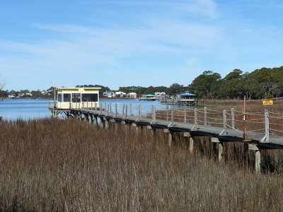 Area next to A-J's Dockside Restaurant - the Savannah River (its Back River) - Tybee Island