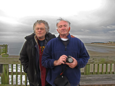 Elliott and Richard on the fishing pier - East Coast of Tybee Island