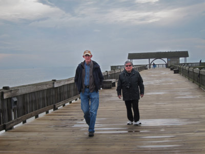 John and David on the fishing pier - East Coast of Tybee Island