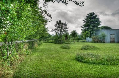 Southeast view of barnyard from north corner