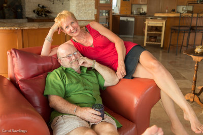 Ian and Carol - so relaxed!