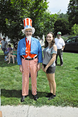 Posing with Uncle Sam