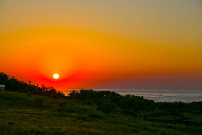 Spectacular sunrises over the sea