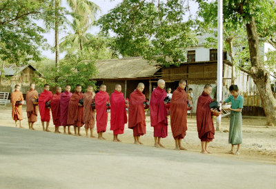 Monks Receiving Offerings