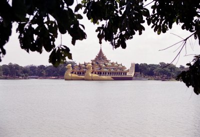 Karaweik Hall at Kandawgyi Lake